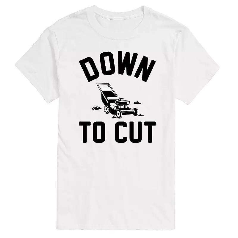 Big & Tall Down To Cut Lawn Mower Graphic Tee, Men's,  Product Image