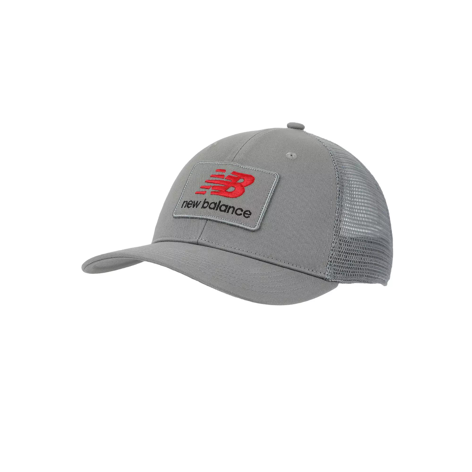 Men's New Balance Patch Logo Trucker Hat, Grey Product Image