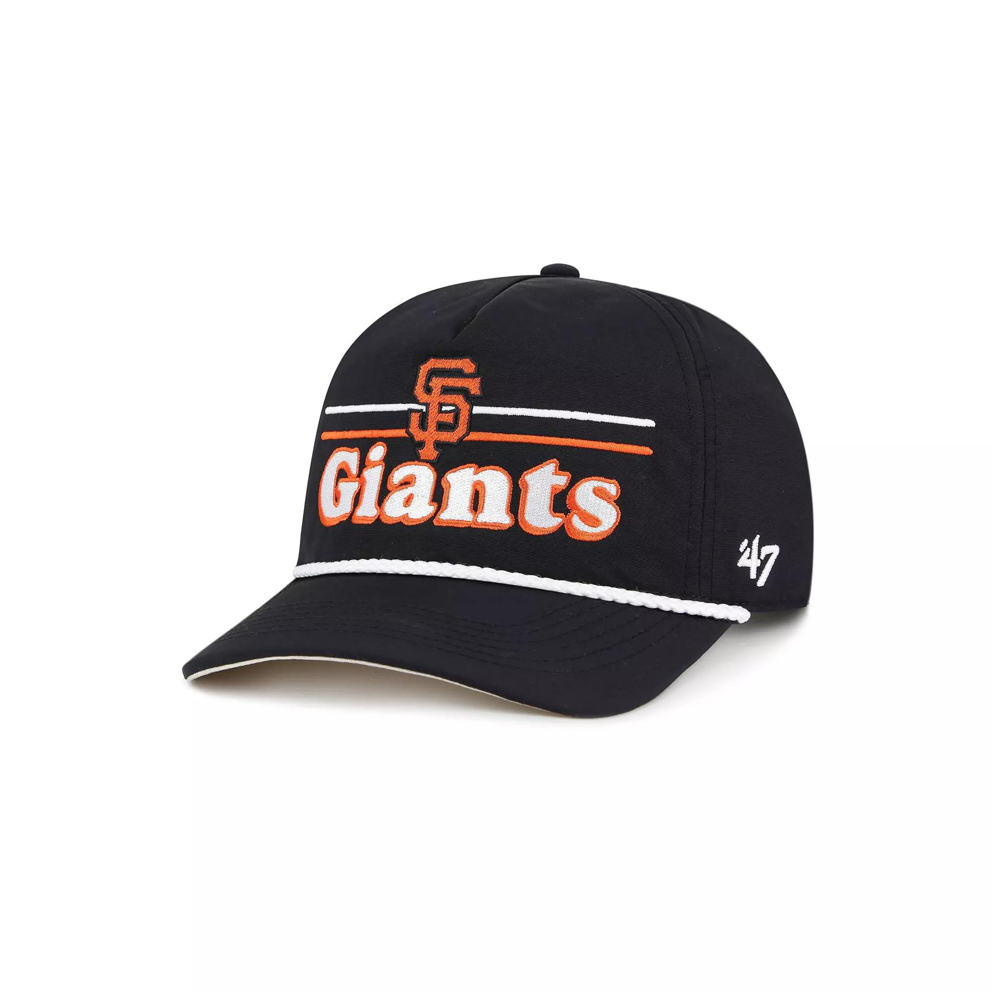 Men's '47 Black San Francisco Giants Campscape Hitch Adjustable Hat Product Image