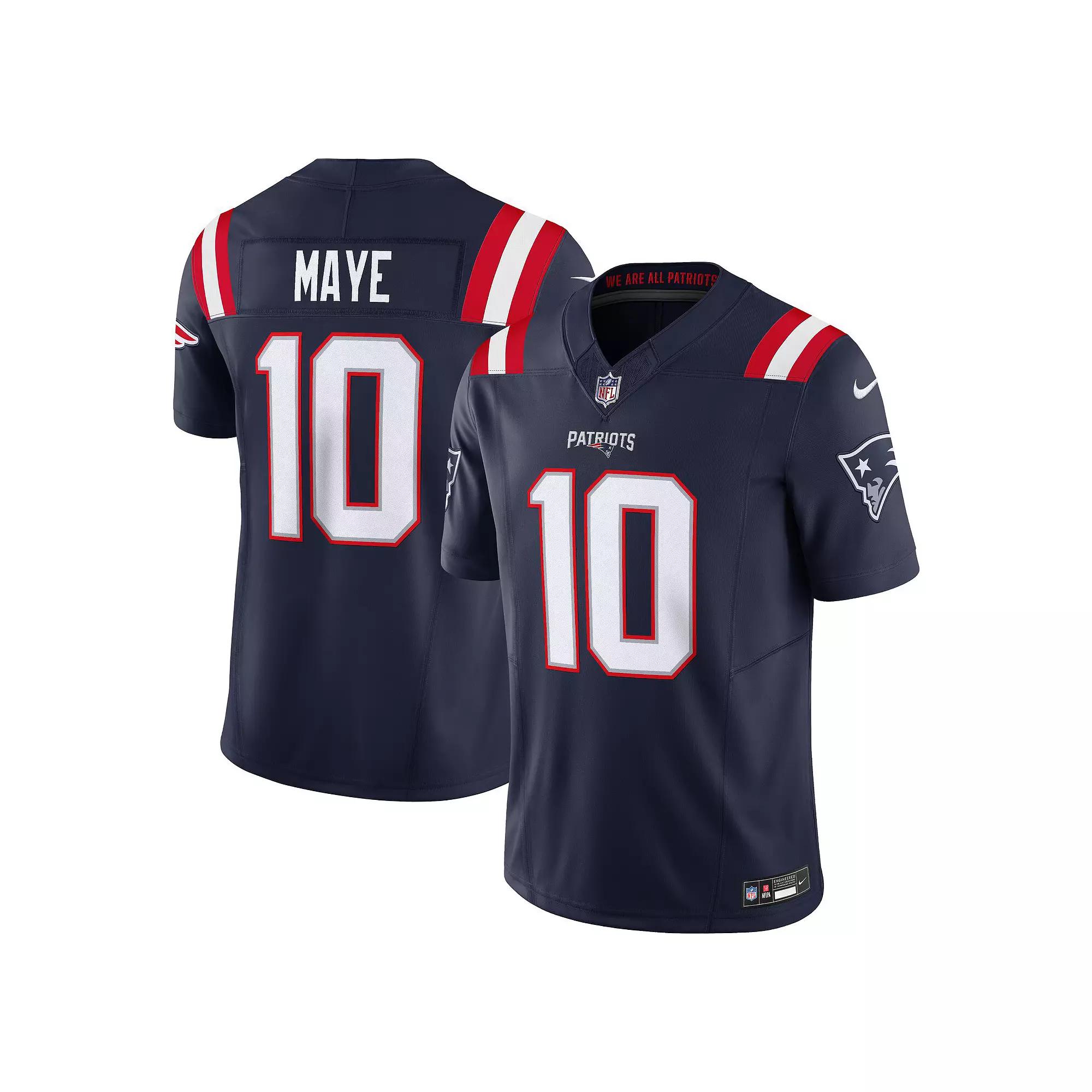 Men's Nike Drake Maye Navy New England Patriots Vapor F.U.S.E. Limited Jersey,  Product Image