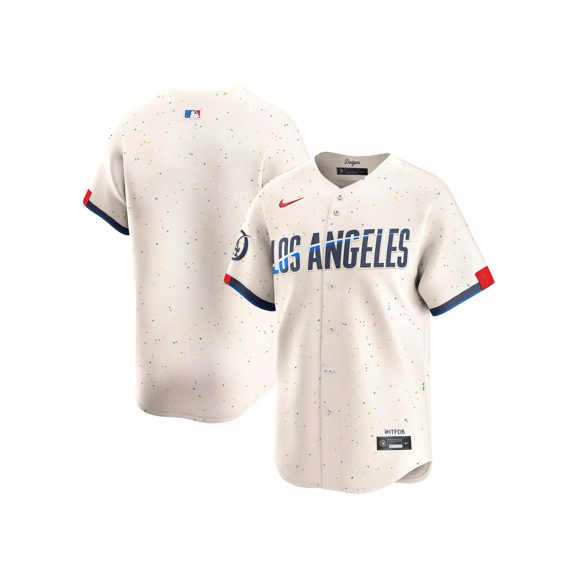 Men's Nike Cream Los Angeles Dodgers City Connect Limited Jersey, Size: 3XL, Beige Product Image