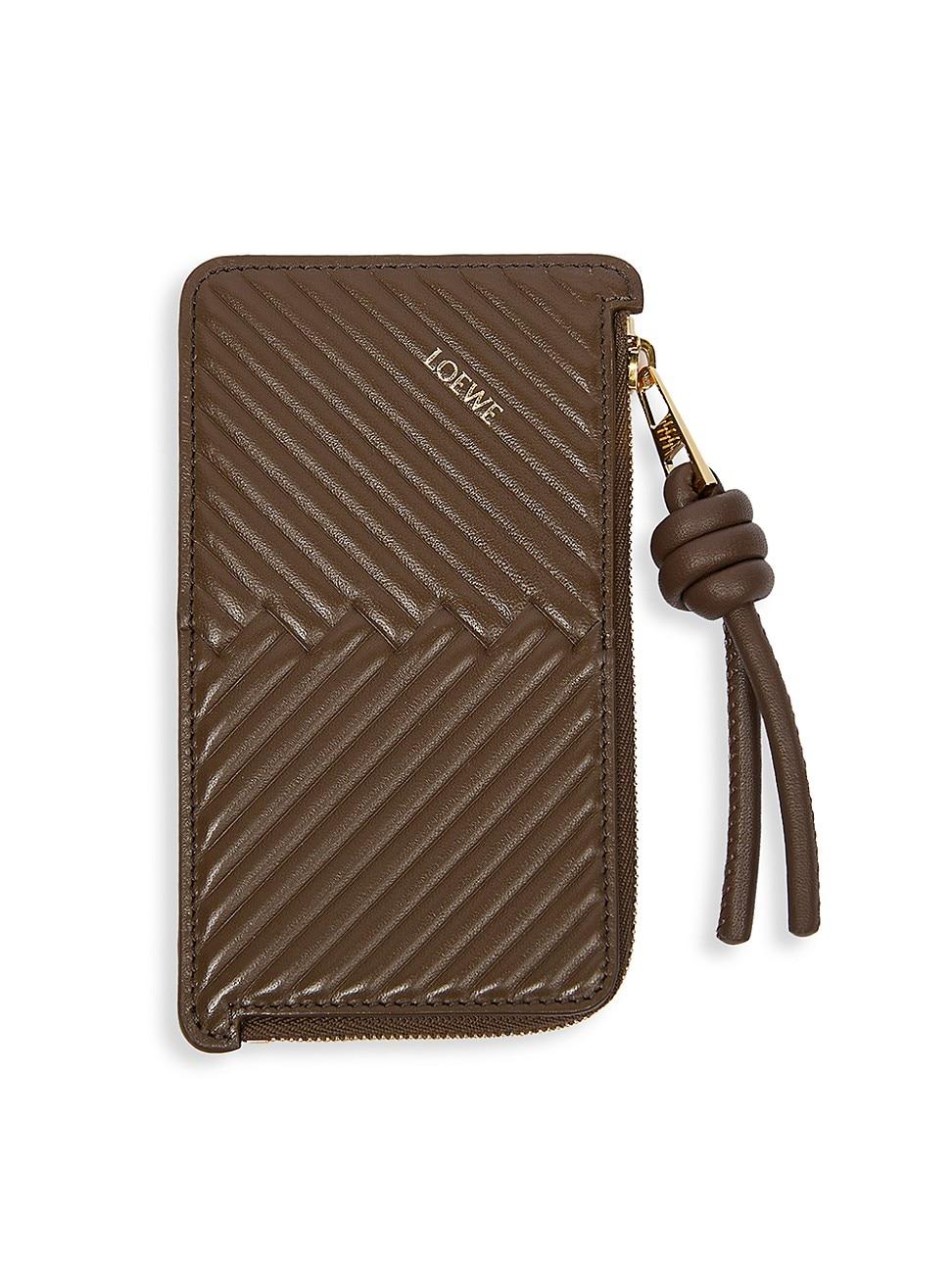 Womens Knot Diamond Leather Coin Card Holder Product Image