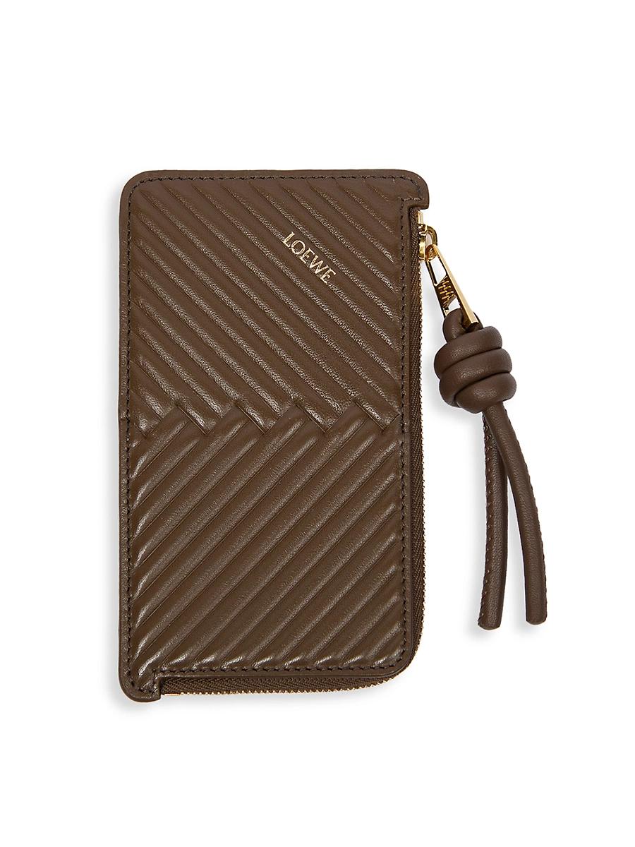 Womens Knot Diamond Leather Coin Card Holder Product Image