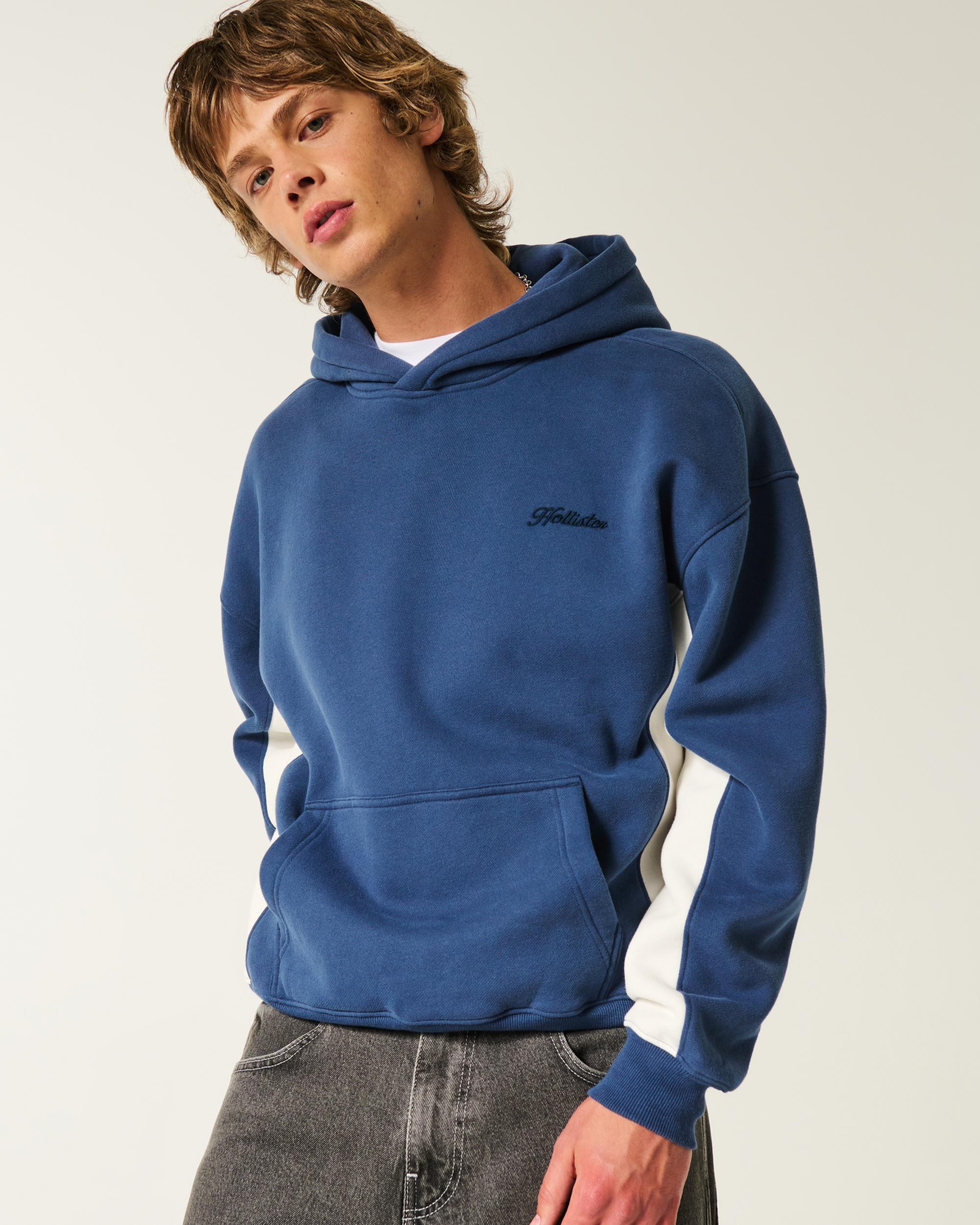 Boxy Crop Snakeskin Print Logo Hoodie Product Image