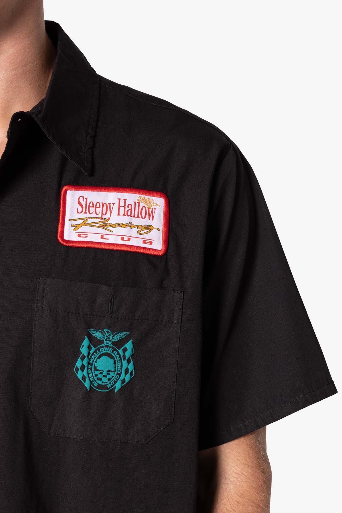 SHRC Checkered Flag Cropped Shirt - Black Product Image