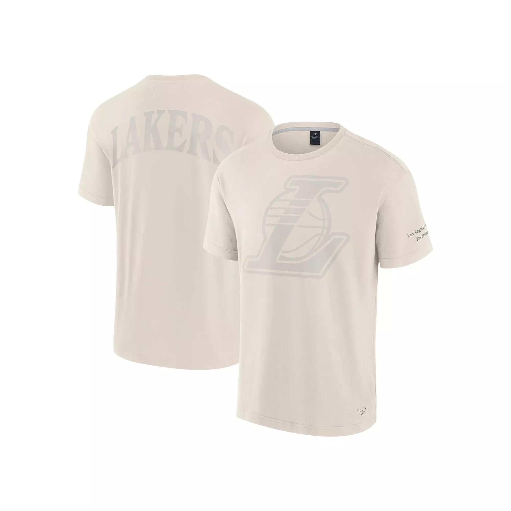 Men's Fanatics Cream Los Angeles Lakers Elements Iconic T-Shirt,  Product Image