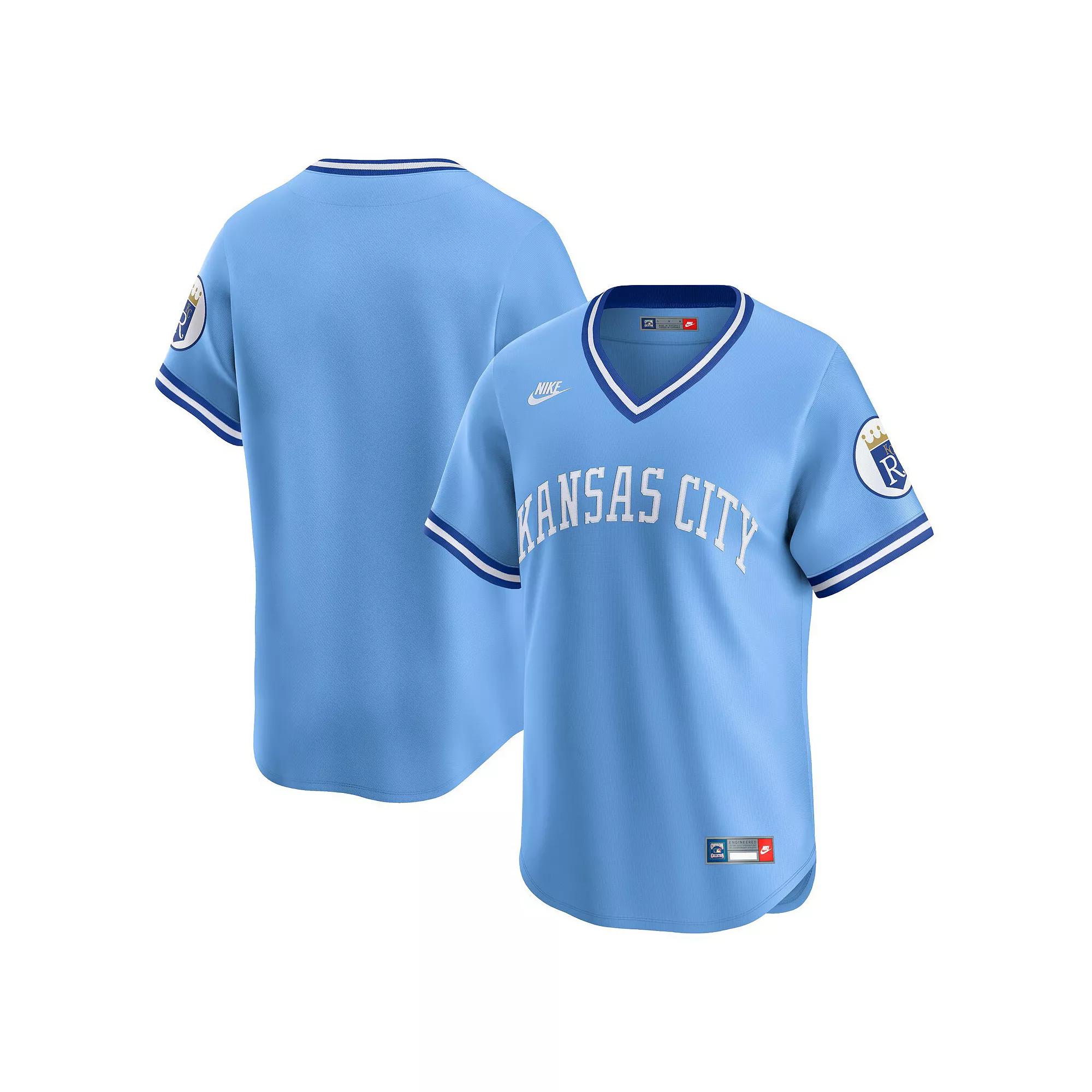 Men's Nike Light Blue Kansas City Royals Cooperstown Collection Limited Jersey,  Product Image