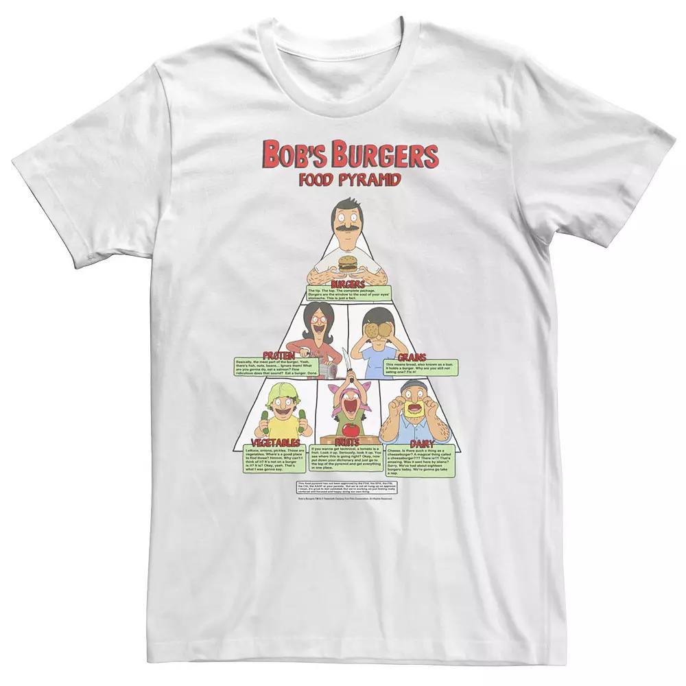 Big & Tall Bob's Burgers Food Pyramid Tee, Men's,  Product Image