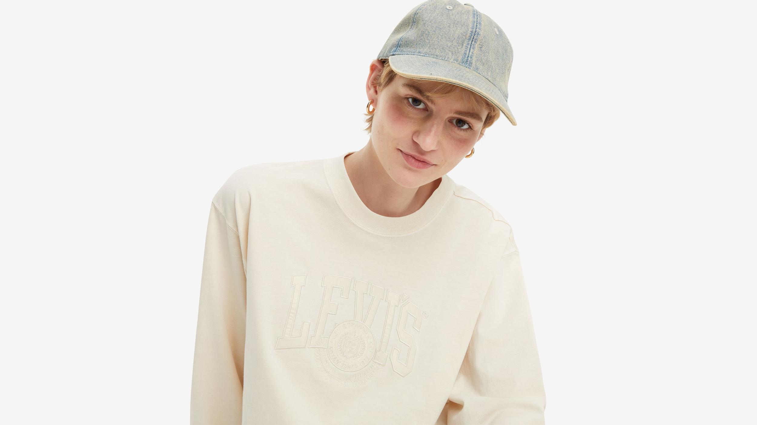 Cropped Long Sleeve Football T-Shirt Product Image