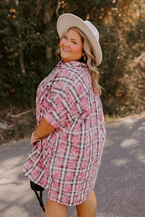 Pumpkin Patch Dreaming Plaid Mini Dress Curves Product Image