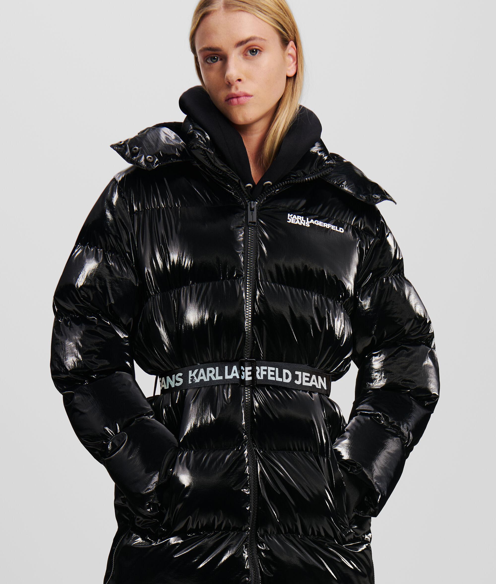 LONG BELTED PUFFER JACKET Product Image
