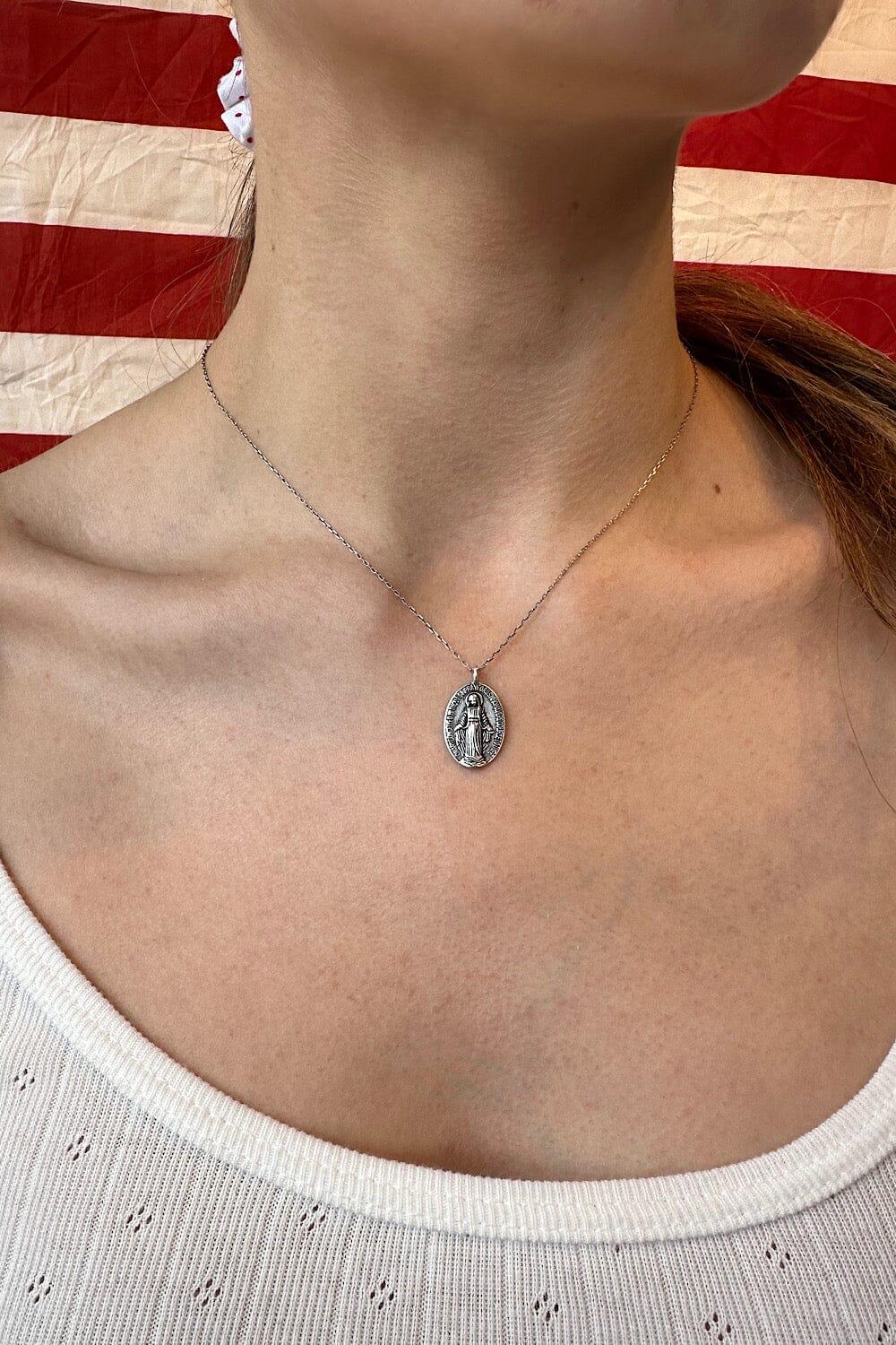 Virgin Mary Locket Necklace Product Image