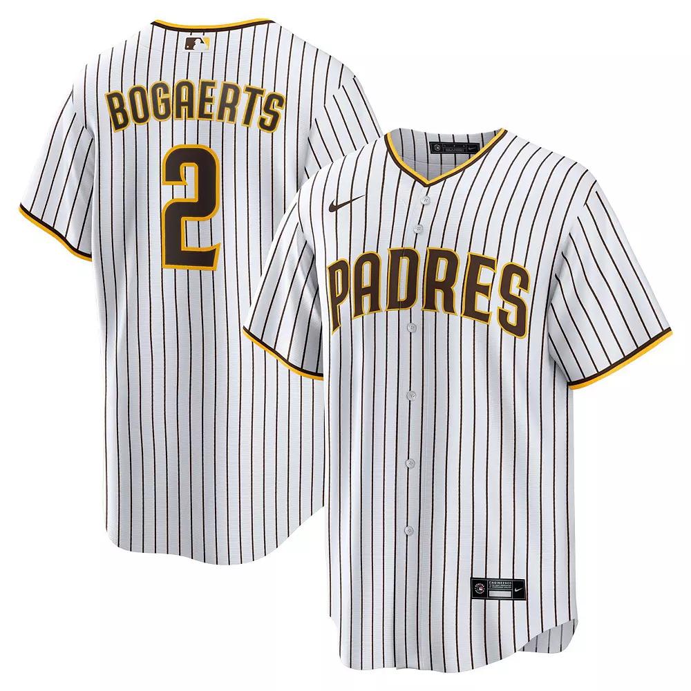 Men's Nike Xander Bogaerts White/Brown San Diego Padres Home Official Replica Player Jersey, Size: 2XL Product Image