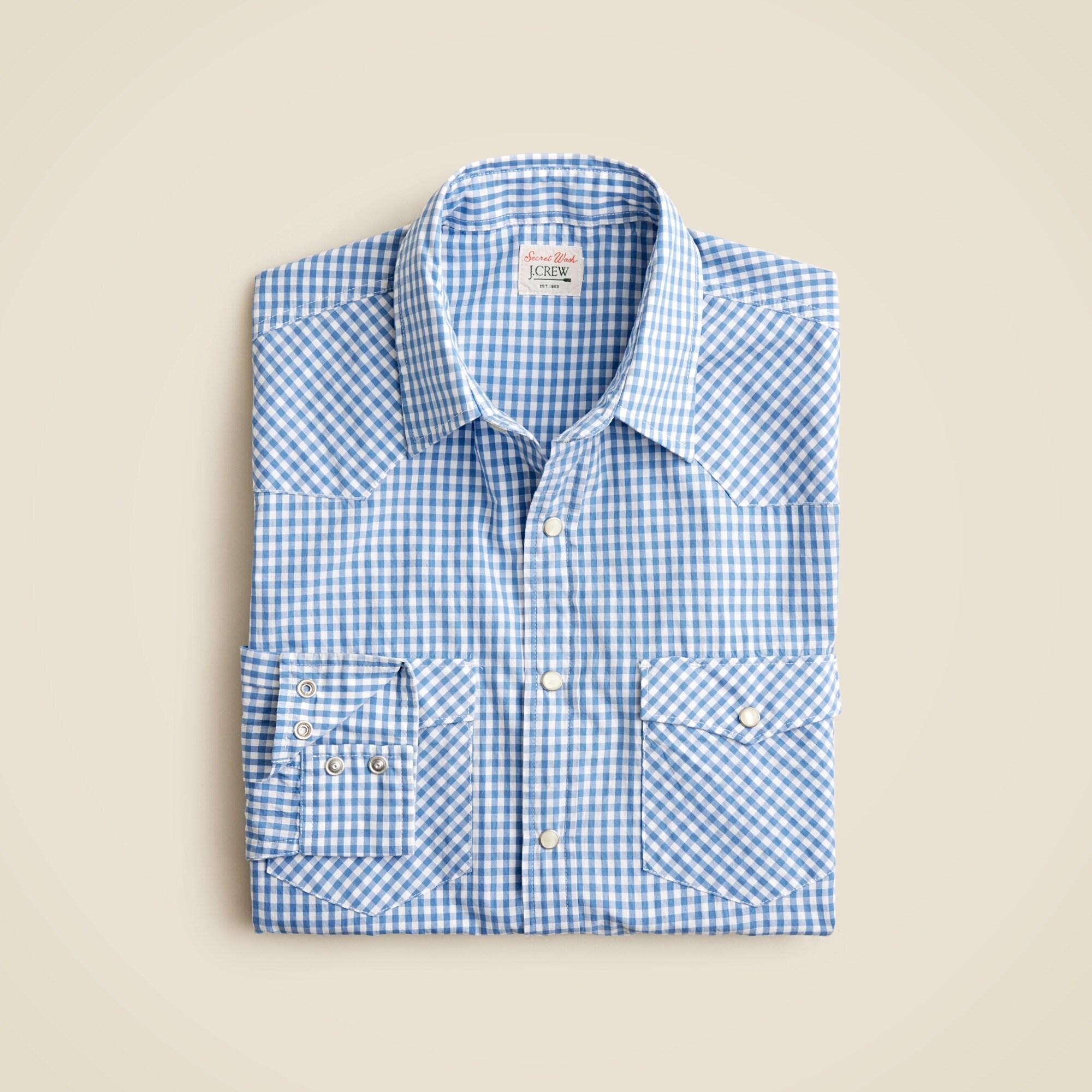 Secret Wash cotton poplin western shirt Product Image