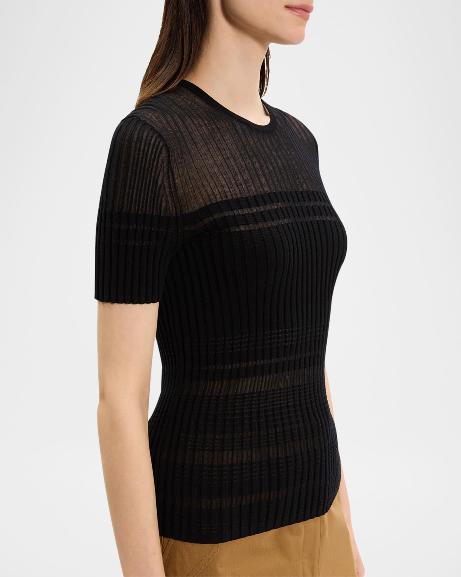 Sheer Stripe Crewneck Tee Product Image