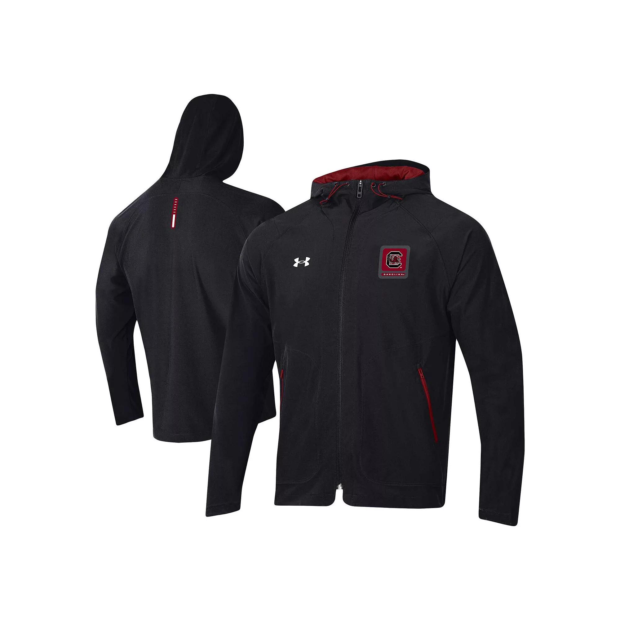 Men's Under Armour Black South Carolina Gamecocks Unstoppable Raglan Full-Zip Jacket, Size: Small Product Image