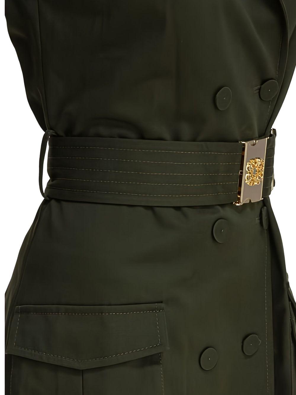 belted double-breasted midi dress Product Image