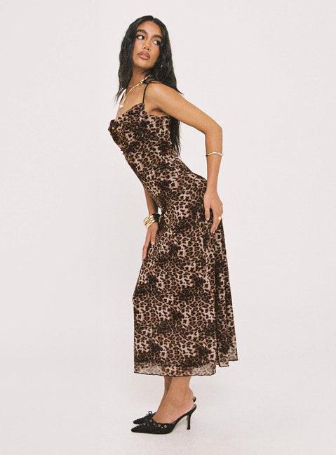 Sugar Maxi Dress Leopard Product Image