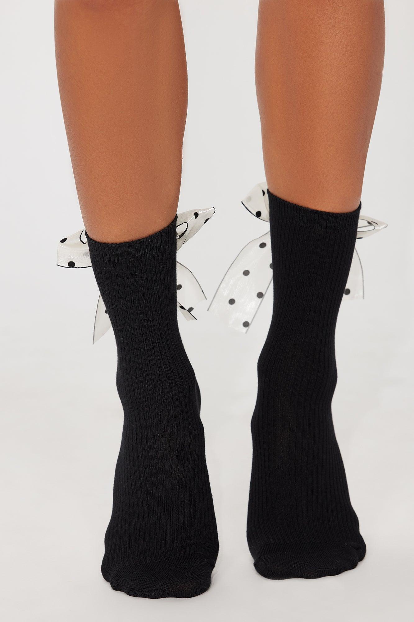 Book Smart Girly 2 Pack Socks - Grey/Black Female Product Image