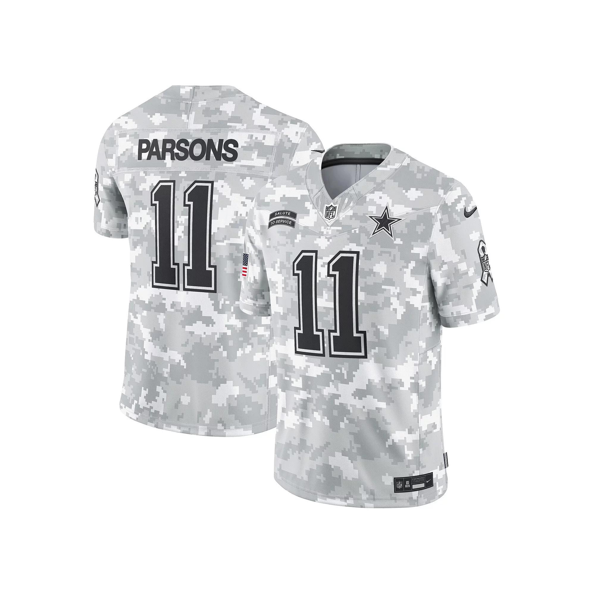 Men's Nike Micah Parsons Arctic Camo Dallas Cowboys 2024 Salute to Service Limited Jersey, Size: XL, Team Product Image