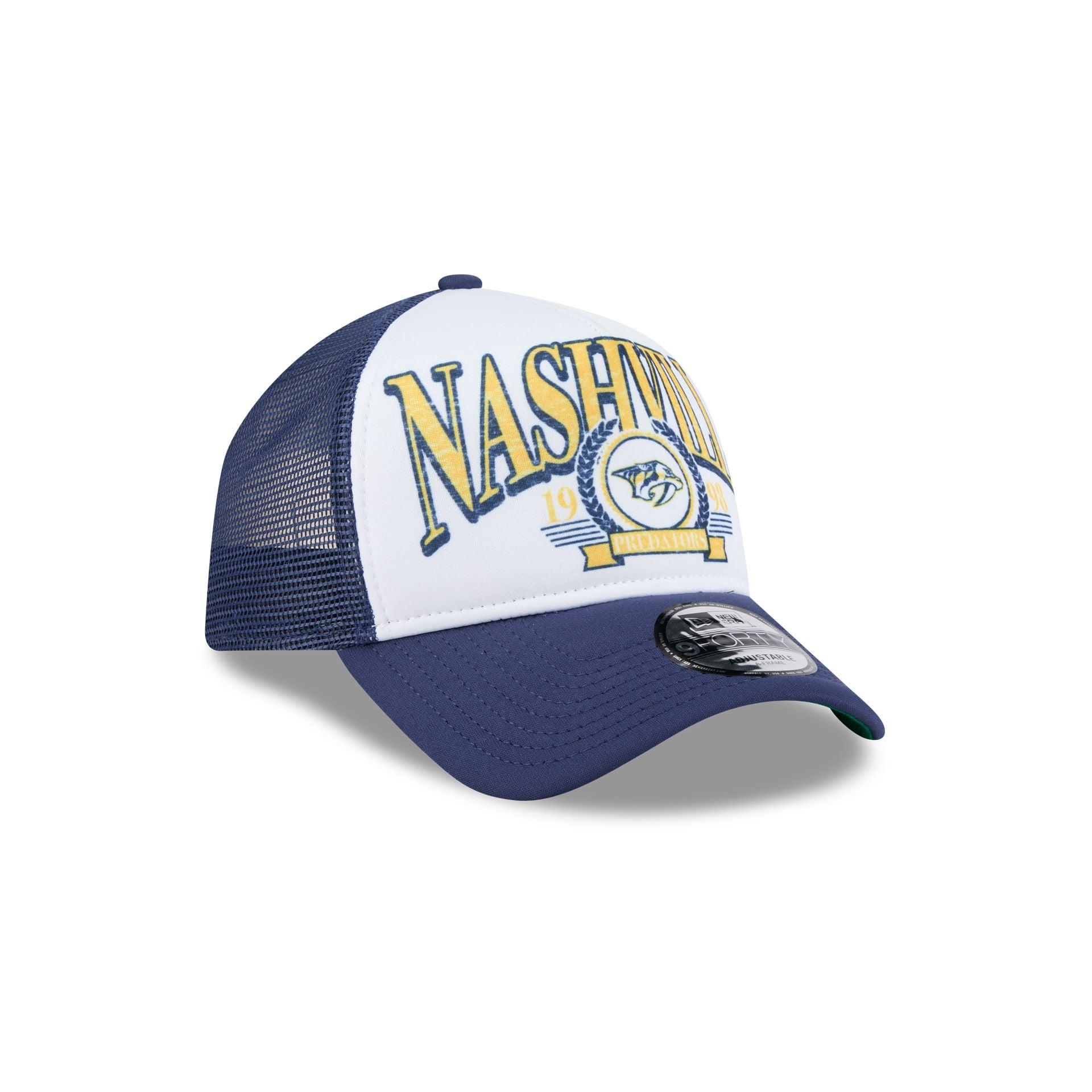 Nashville Predators Distressed 9FORTY A-Frame Trucker Hat Male Product Image