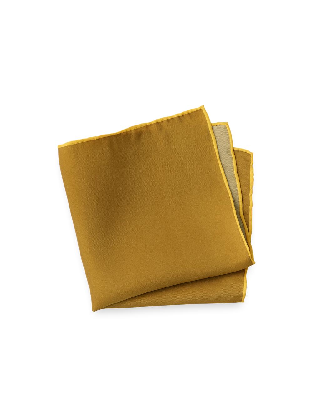 Solid Silk Pocket Square - Gold Product Image