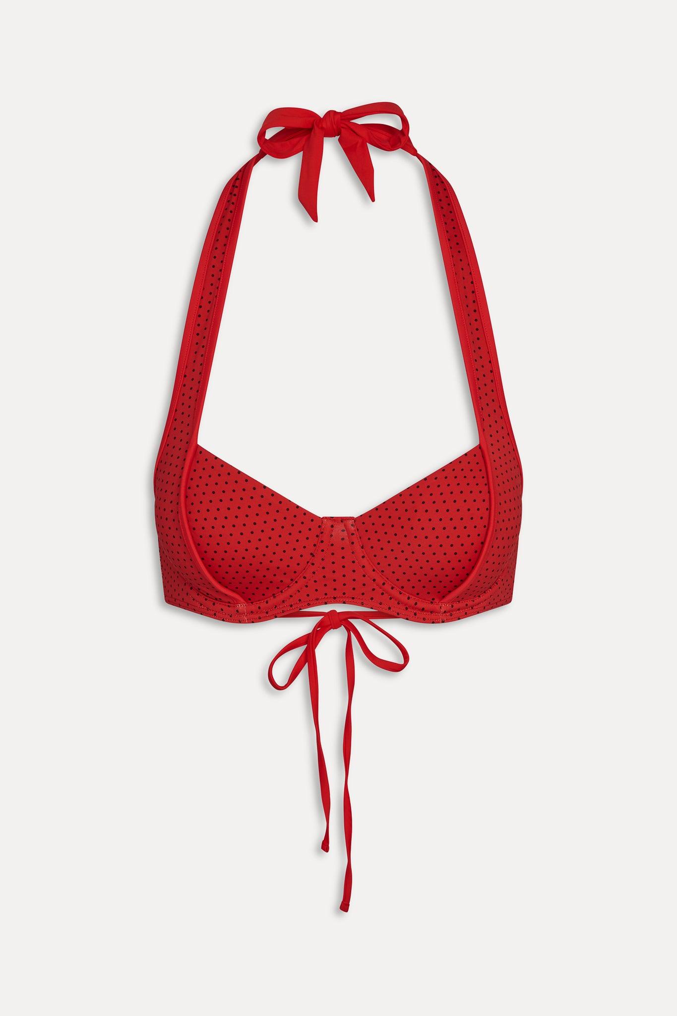 Fin Polka Dot Bikini Top - Spice Dot Product Image