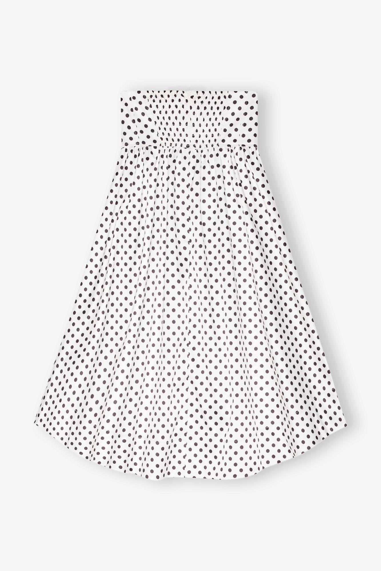 Polka-dot Double Satin Long Pocket Skirt Product Image