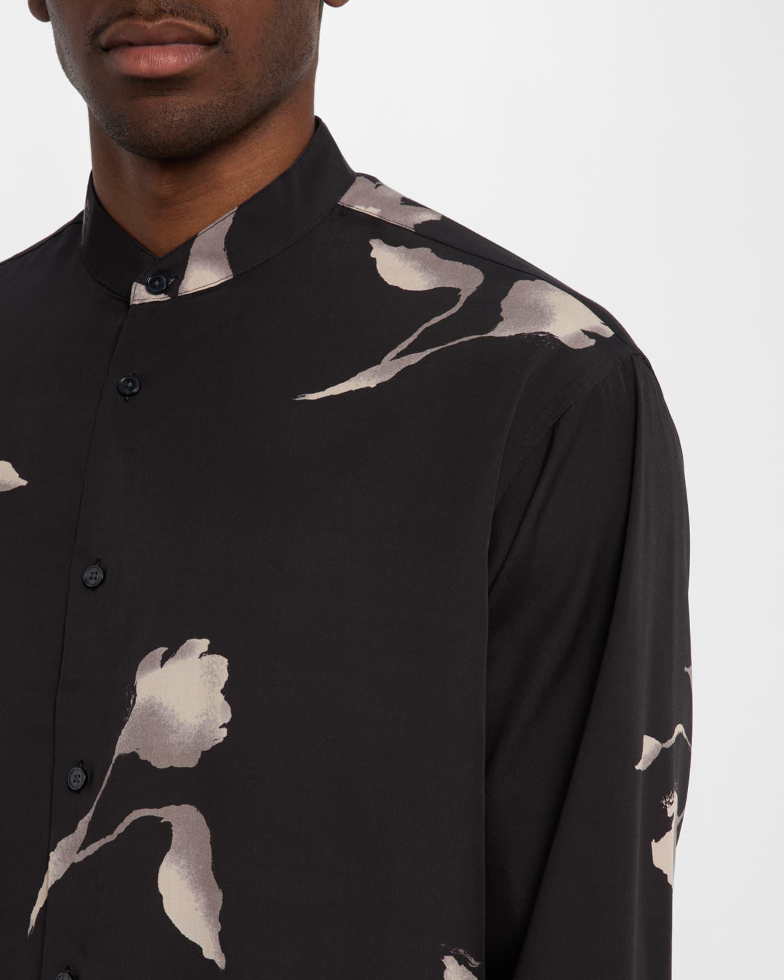 Men's Leaf-Print Sport Shirt Product Image