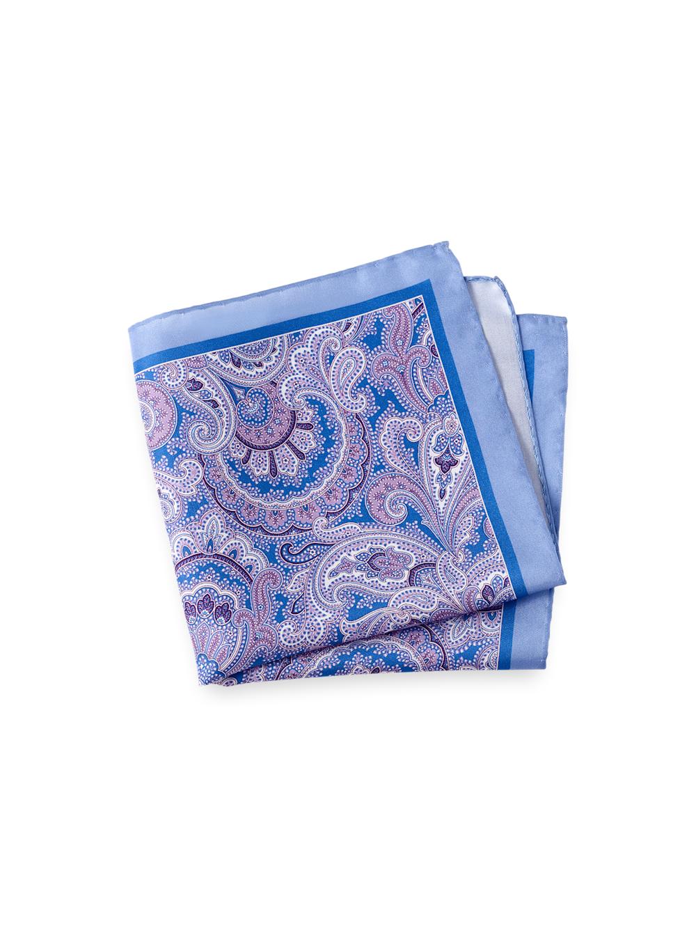 Paisley Silk Pocket Square - Blue Multi Product Image