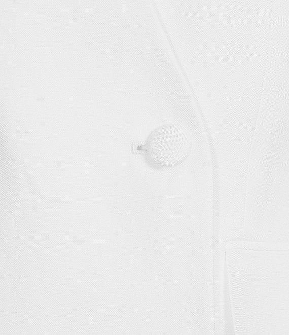 Calvin Klein Linen Blend Double Breasted V-Neck Long Sleeve Jacket Product Image