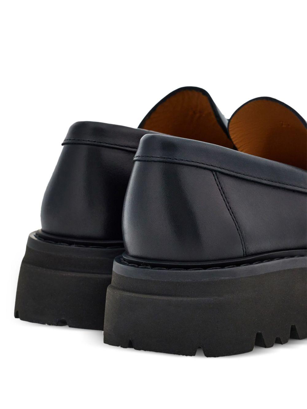 Florian square-toe leather loafers Product Image