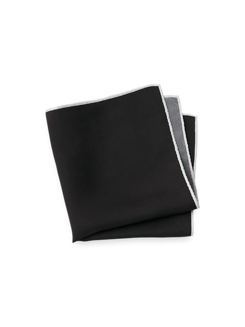Solid Silk Pocket Square - Black Product Image