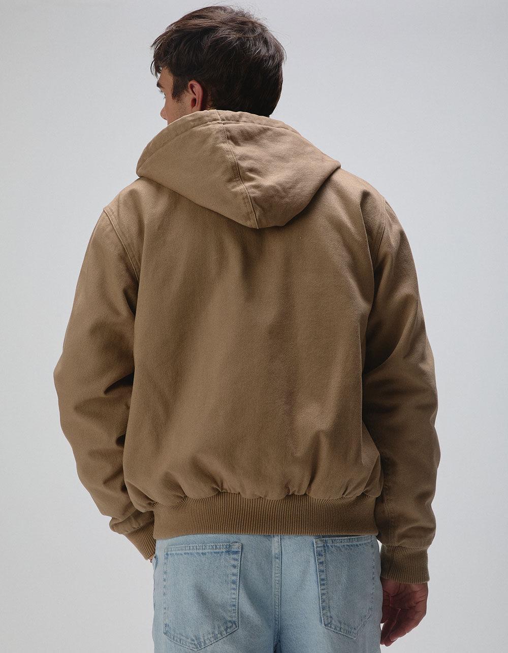 RSQ Mens Oversized Hooded Twill Jacket - TAN Product Image