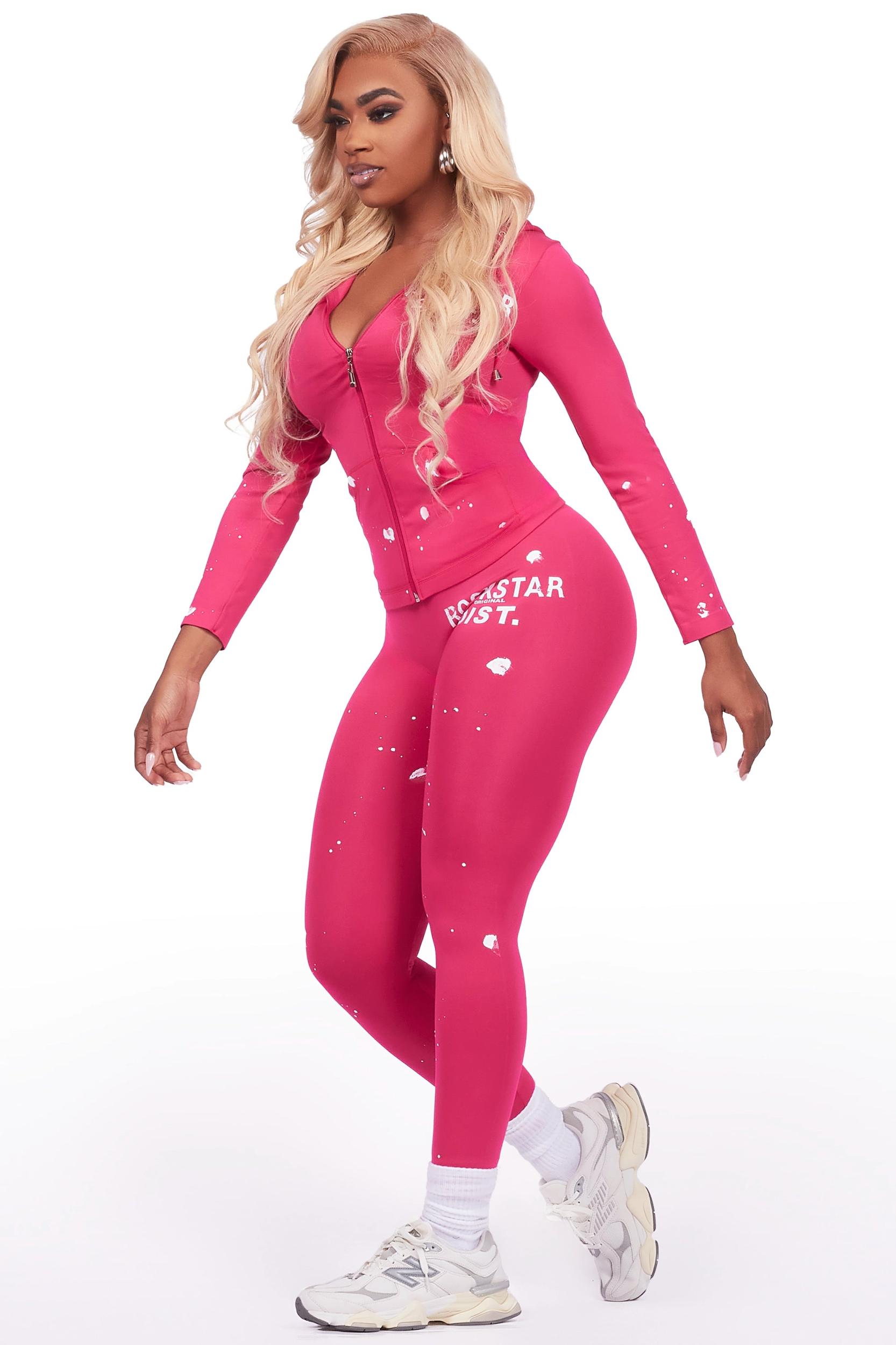 Nikki Hot Pink Painted Active Set Female Product Image