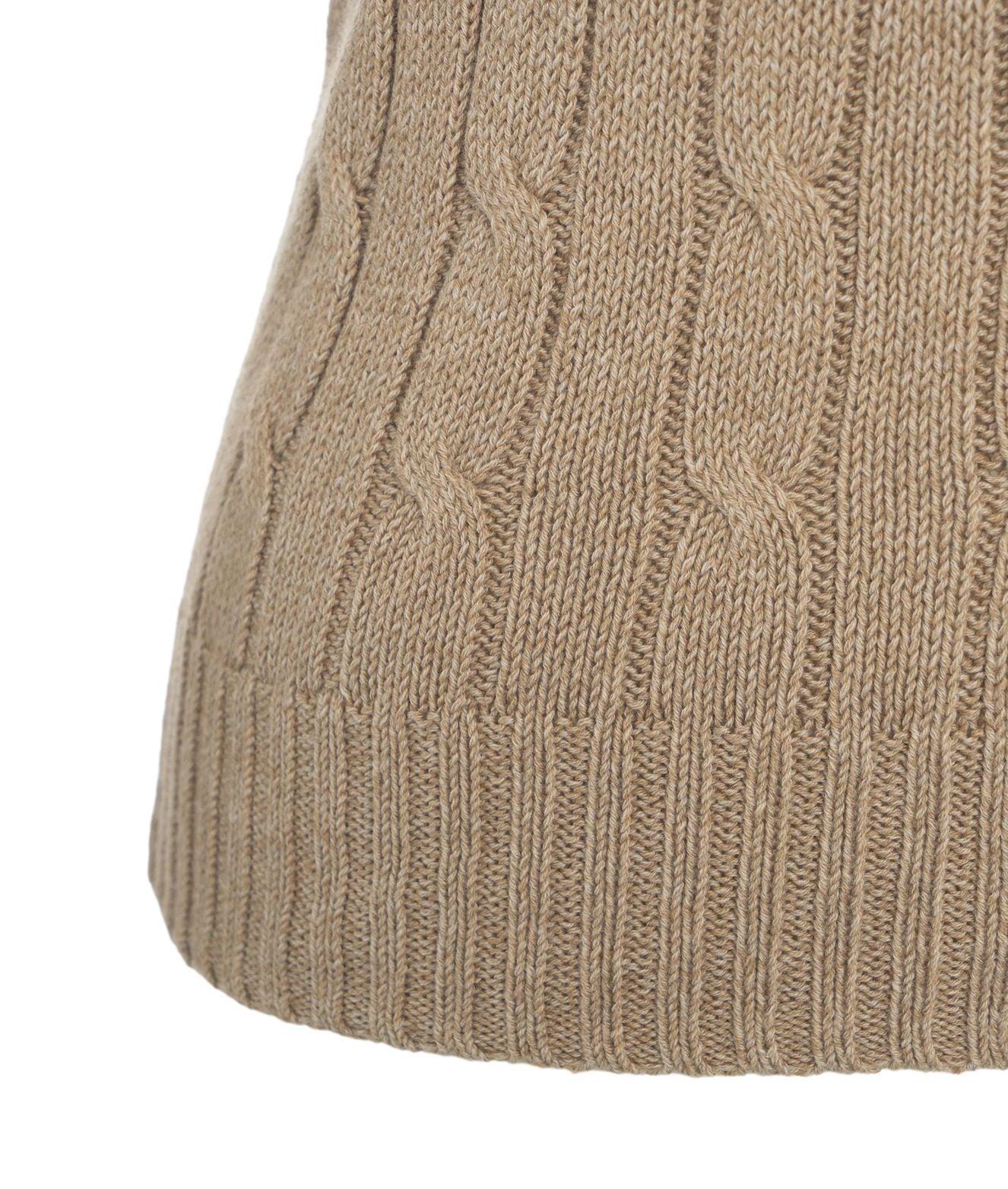 Cable knit pullover with embroidered logo Product Image
