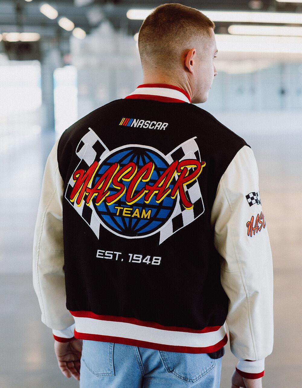 TILLYS x NASCAR Racing Team Mens Varsity Jacket - BLACK Product Image
