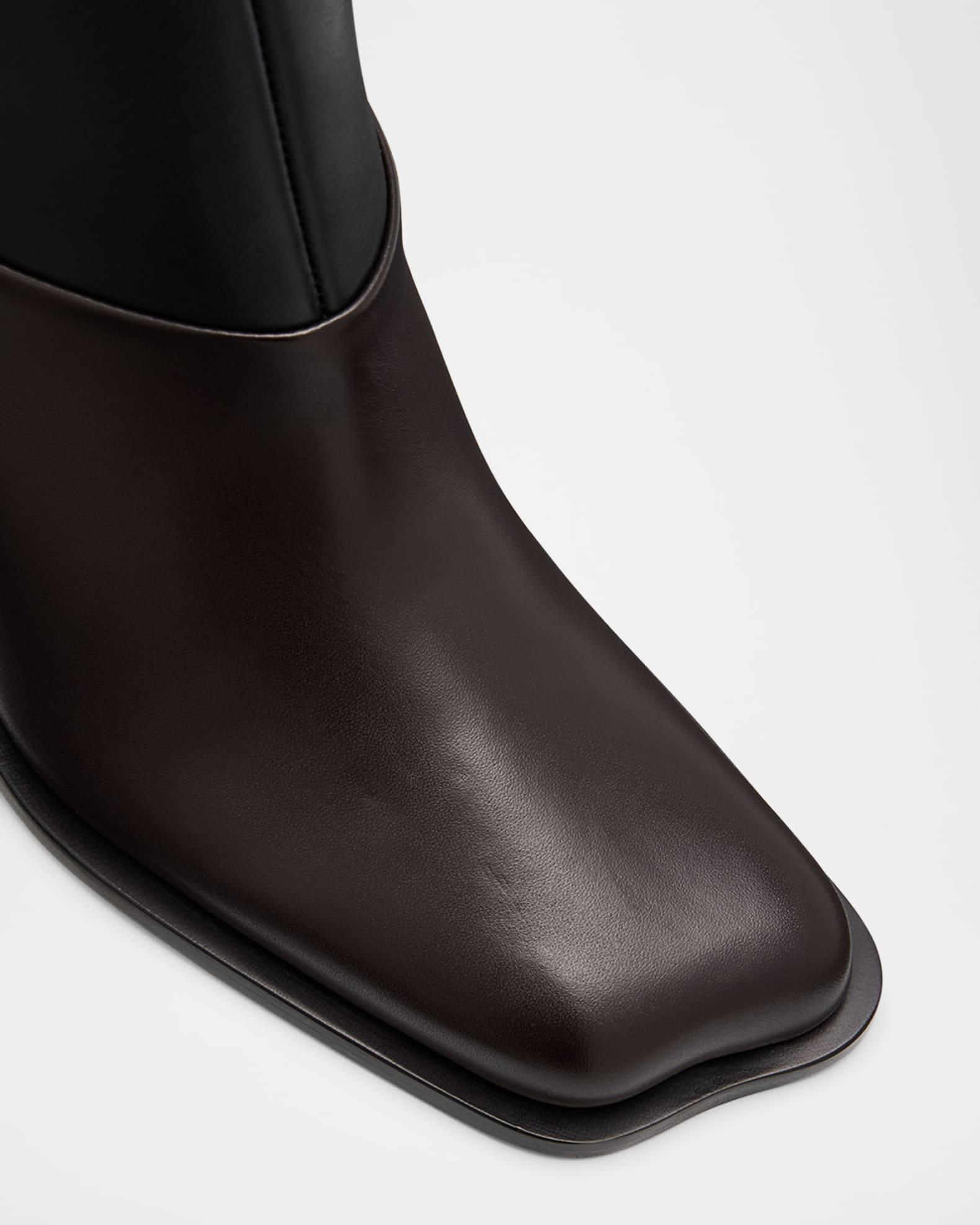 Onda Bicolor Leather Ankle Booties Product Image