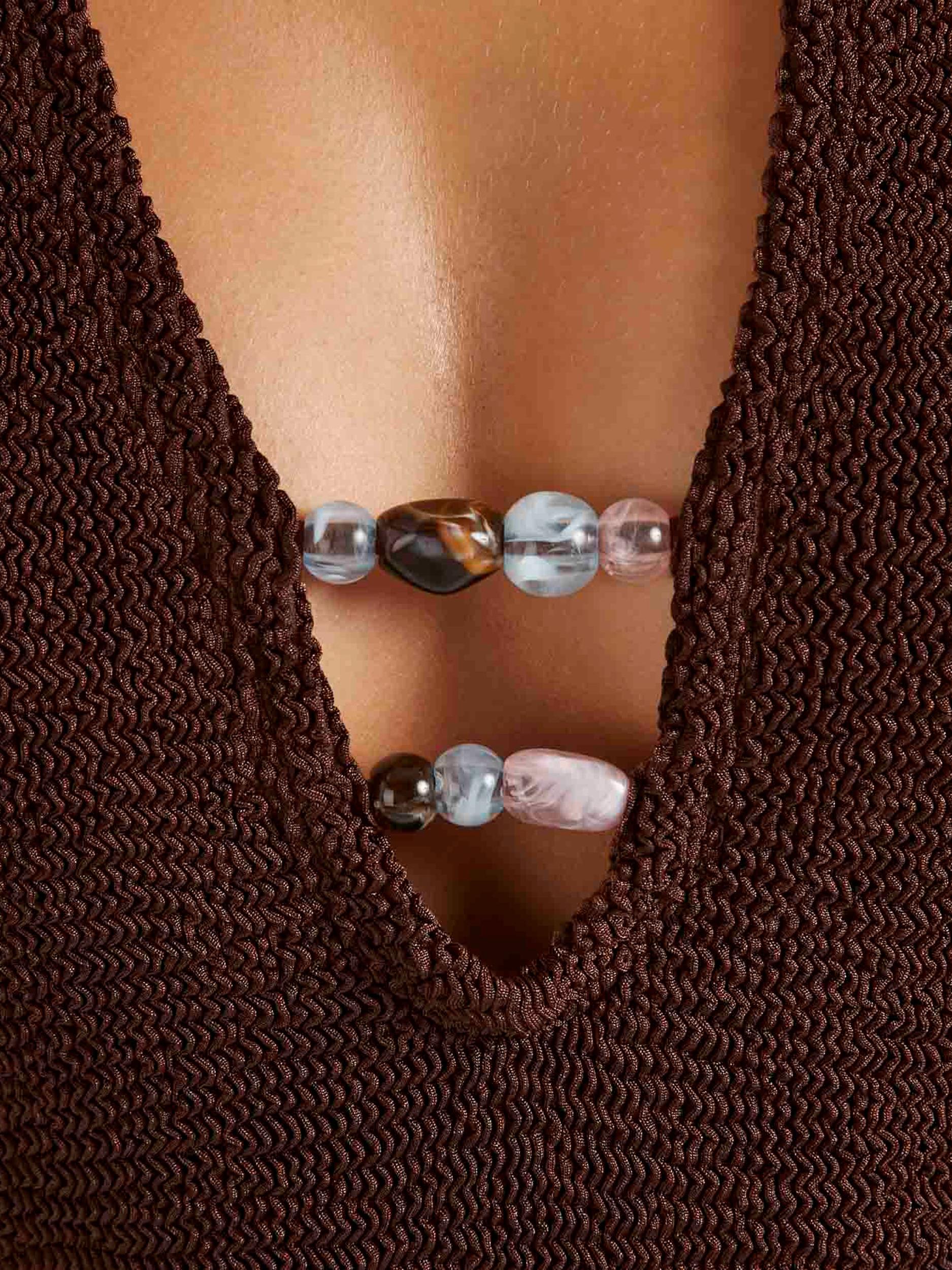 Adriana Beaded Swim - Metallic Chocolate Product Image