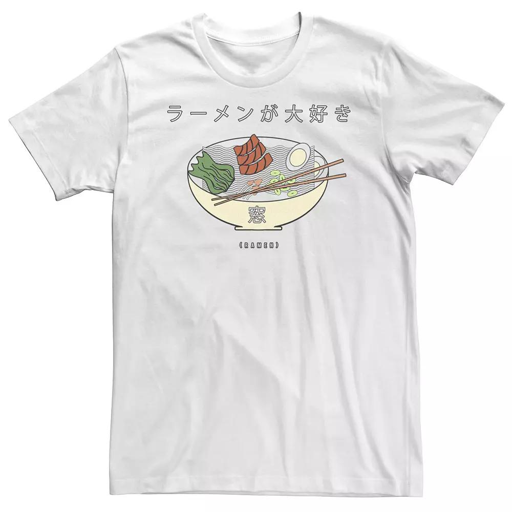 Big & Tall Trendy Love Ramen Bowl Kanji Tee, Men's,  Product Image