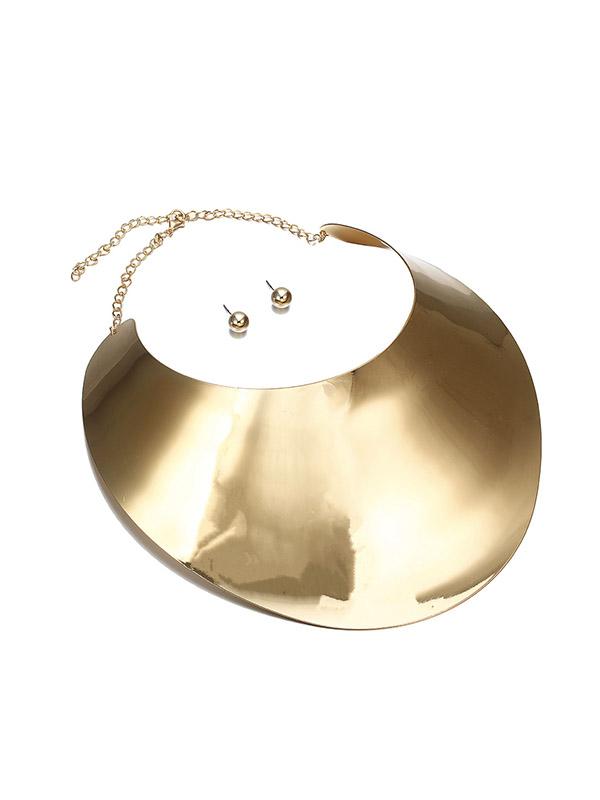 Geometric Necklaces Accessories + Earrings Accessories + Bracelet Accessories Three Pieces Set Product Image