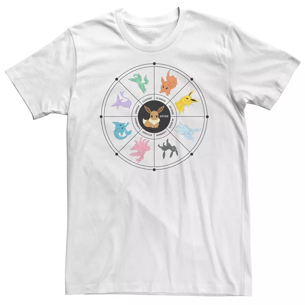 Big & Tall Pokemon Eevee Evolution Tarot Card Graphic Tee, Men's,  Product Image