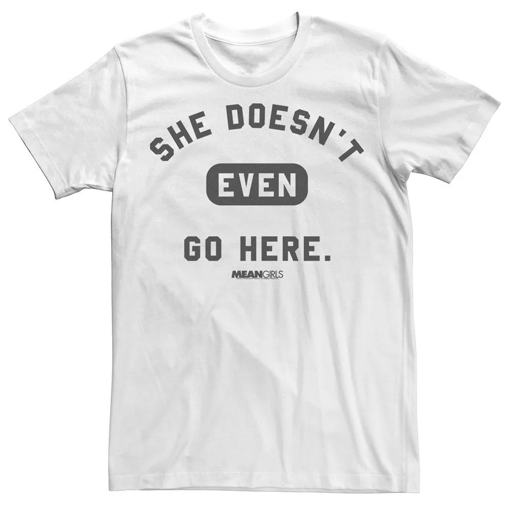 Men's Mean Girls She Doesn't Go Here Classic Tee, Size: Large, White Product Image