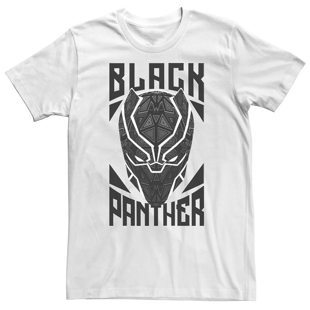Big & Tall Marvel Avengers Black Panther Geometric Helmet Tee, Men's,  Product Image