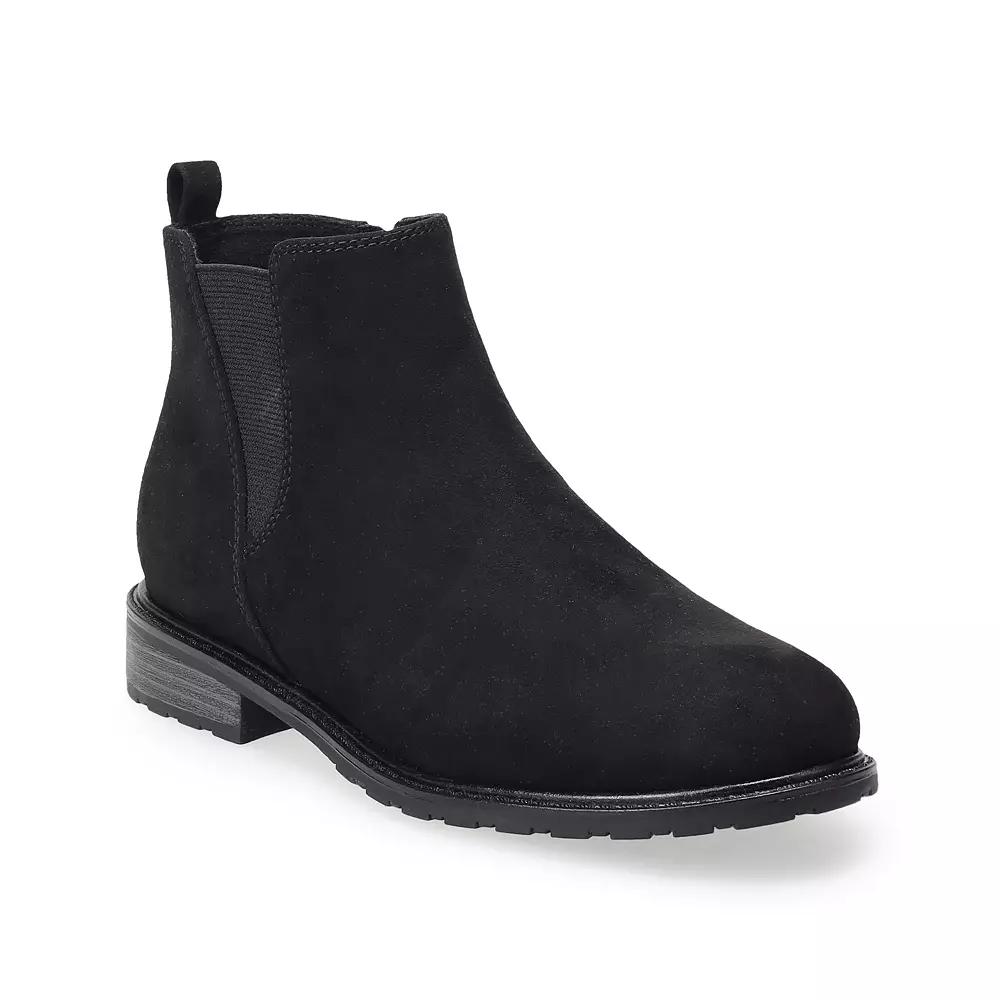 Sonoma Goods For Life® Lottie Women's Chelsea Boots, Size: 9, Blackmicro Product Image