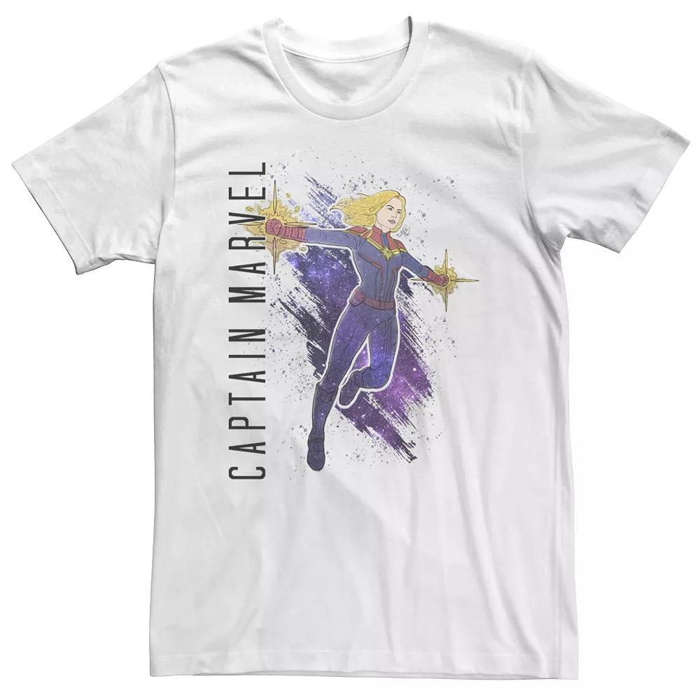 Big & Tall Marvel Avengers Endgame Captain Marvel Galaxy Paint Tee, Men's,  Product Image