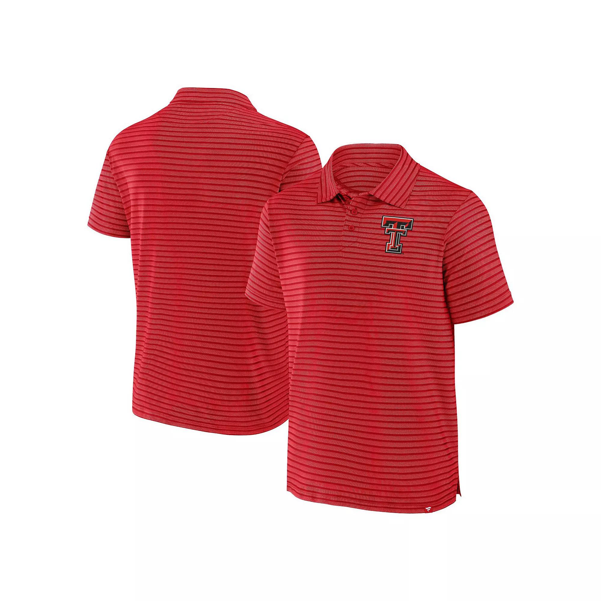 Men's Fanatics Red Texas Tech Red Raiders Victory Calls Stripe Polo, Size: XXL Product Image
