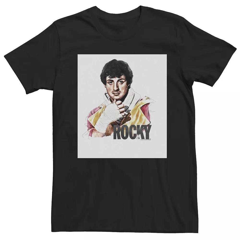 Men's Rocky The Champion Painted Portrait Logo Poster Tee,  Product Image