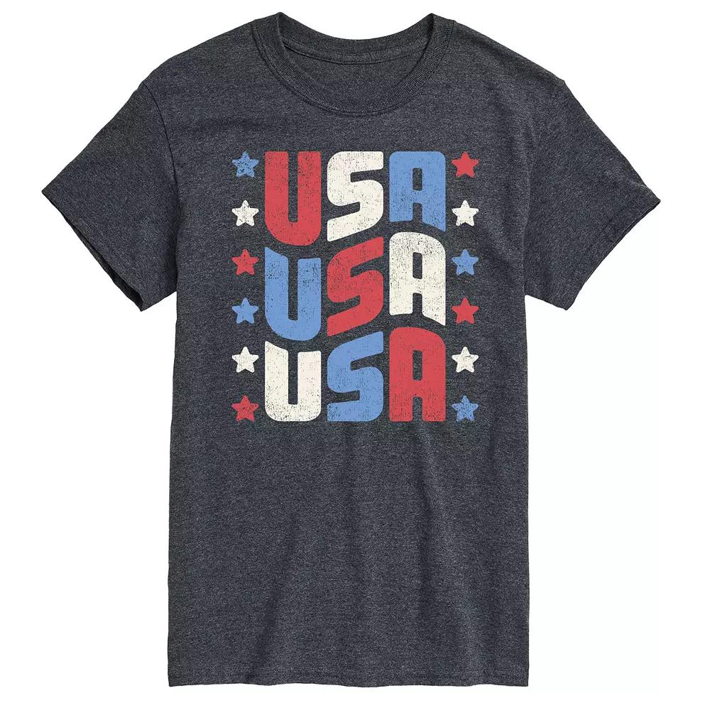 Men's USA Stacked Graphic Tee.,  Product Image