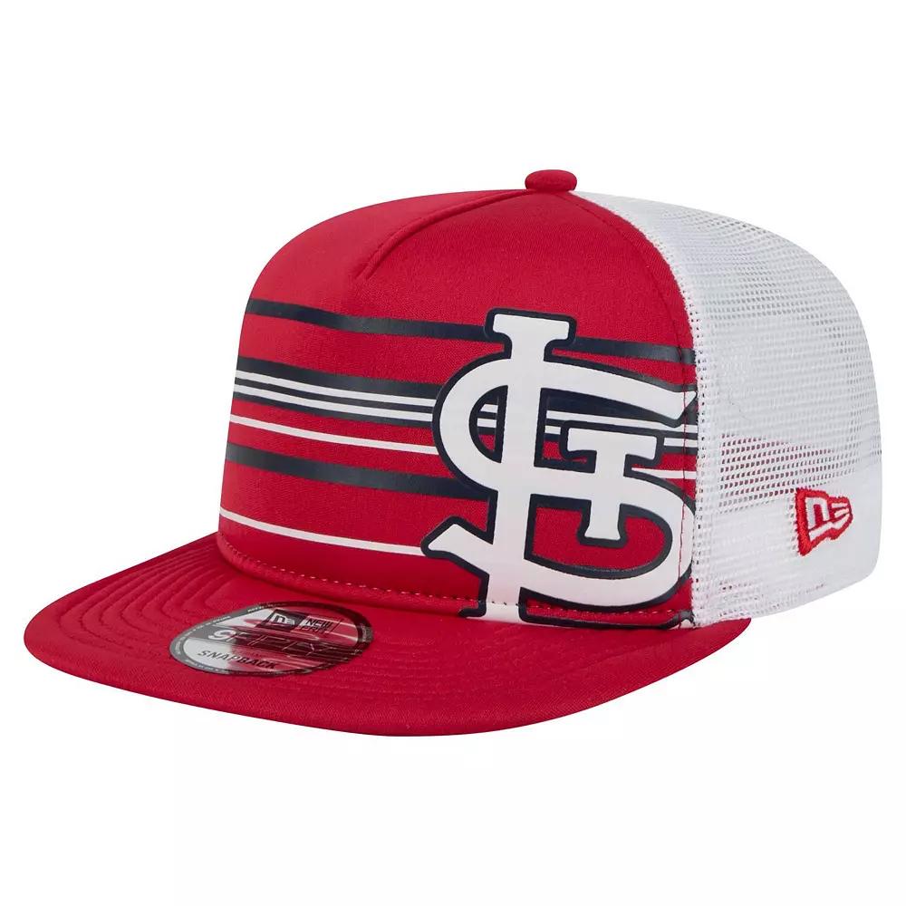 Men's New Era Red St. Louis Cardinals 9FIFTY A-Frame Trucker Snapback Hat Product Image